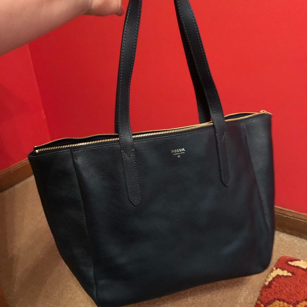 NWT Heritage Blue Fossil Sydney Shopper Tote